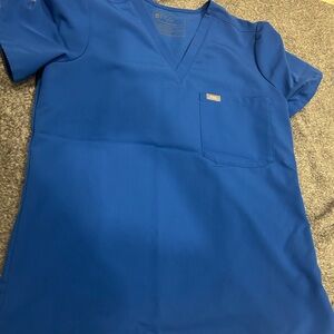 Figs Royal Blue Scrub Set